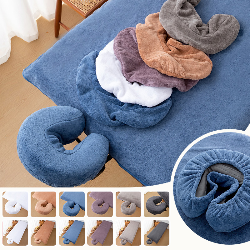 Spa Wellness And Beauty - Coral Fleece schoonheidssalon bedlakens en U-vormige
