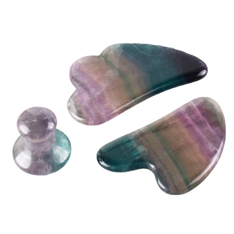 Spa Wellness And Beauty - Natuurlijke Jade Massager Fluoriet Gua Sha