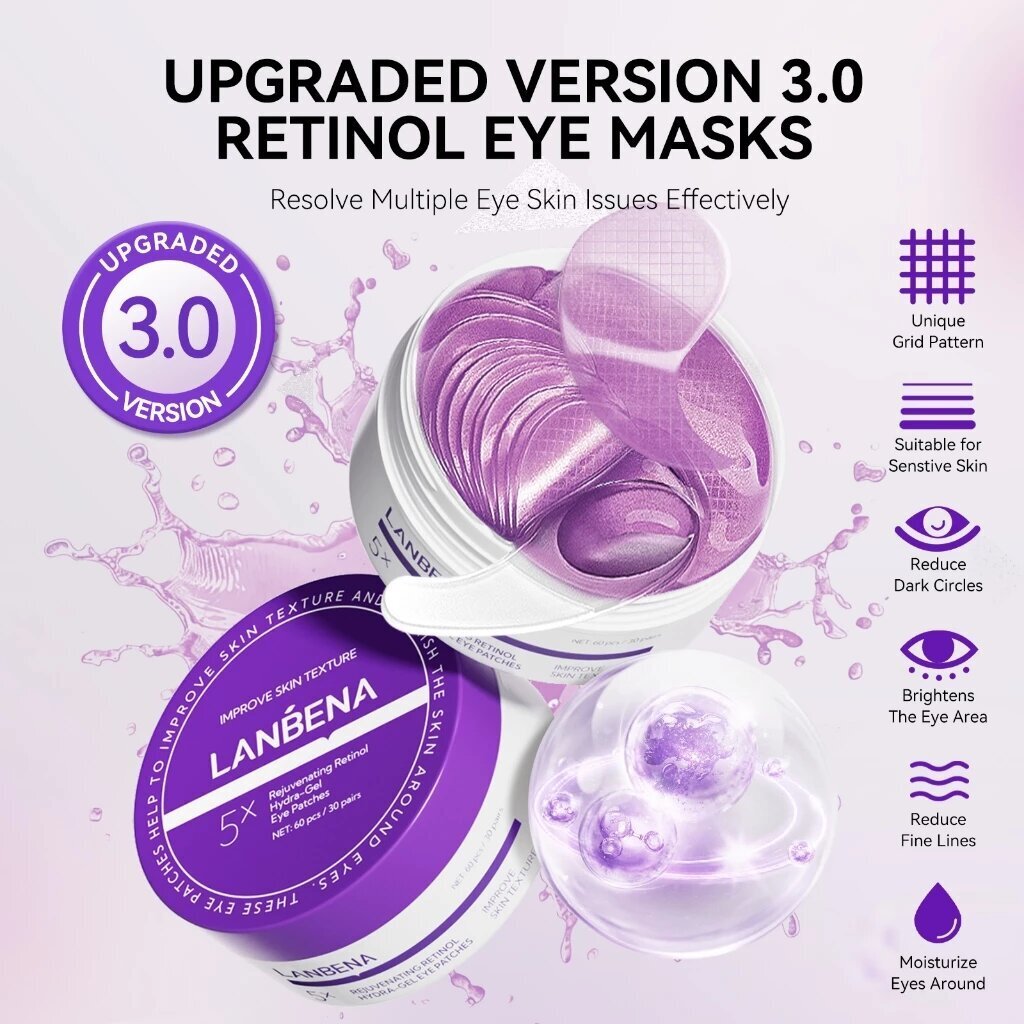 LANBENA Retinol Anti-Rimpel Oo - Microneedle Patch Eye recensie en prijs