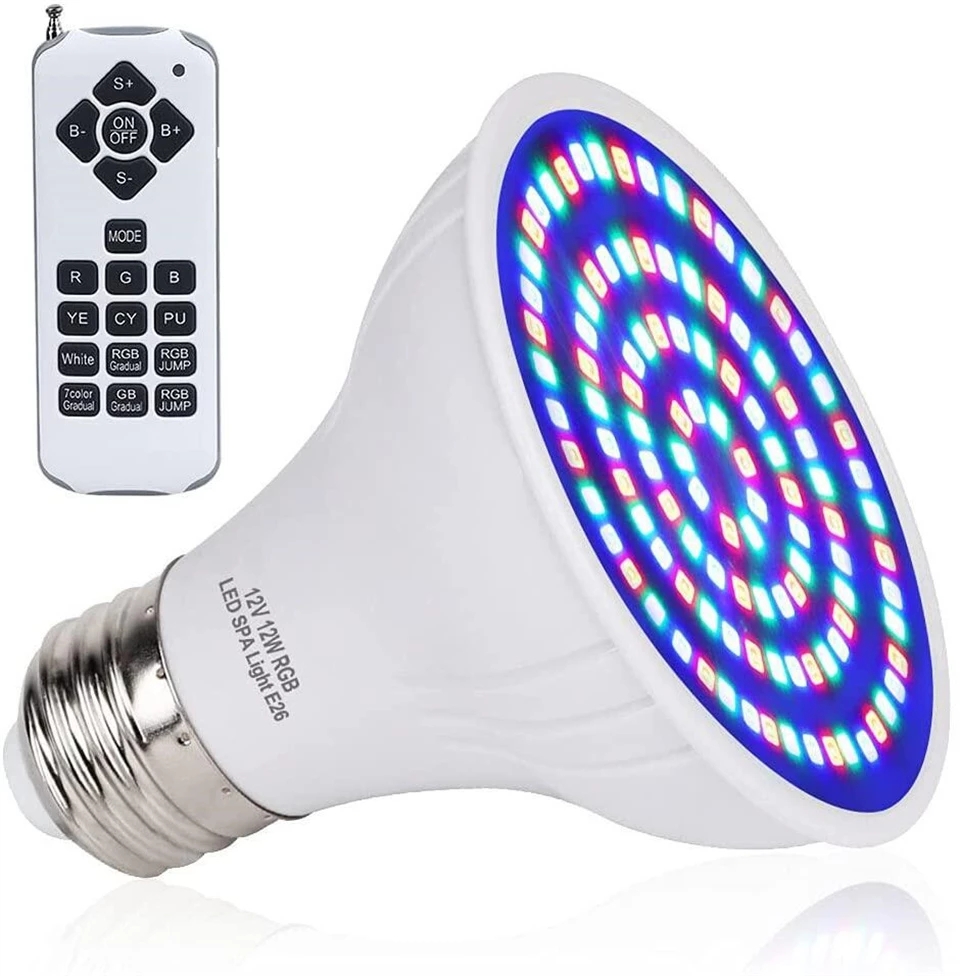 RGB LED Zwembad Licht E27 E26  - Xy Spa & Wellness George Town recensie en prijs